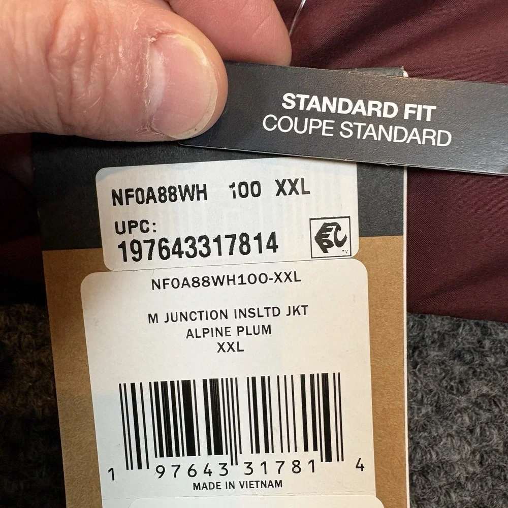 NWT Men's The North Face junction‎ insulated alpine plum Puffer Jacket XXL